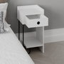 Hanah Home Sirius Right Mesita de Noche Blanca